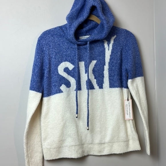 cupcakes & cashmere Blue and White Hoodie - Picture 1 of 6